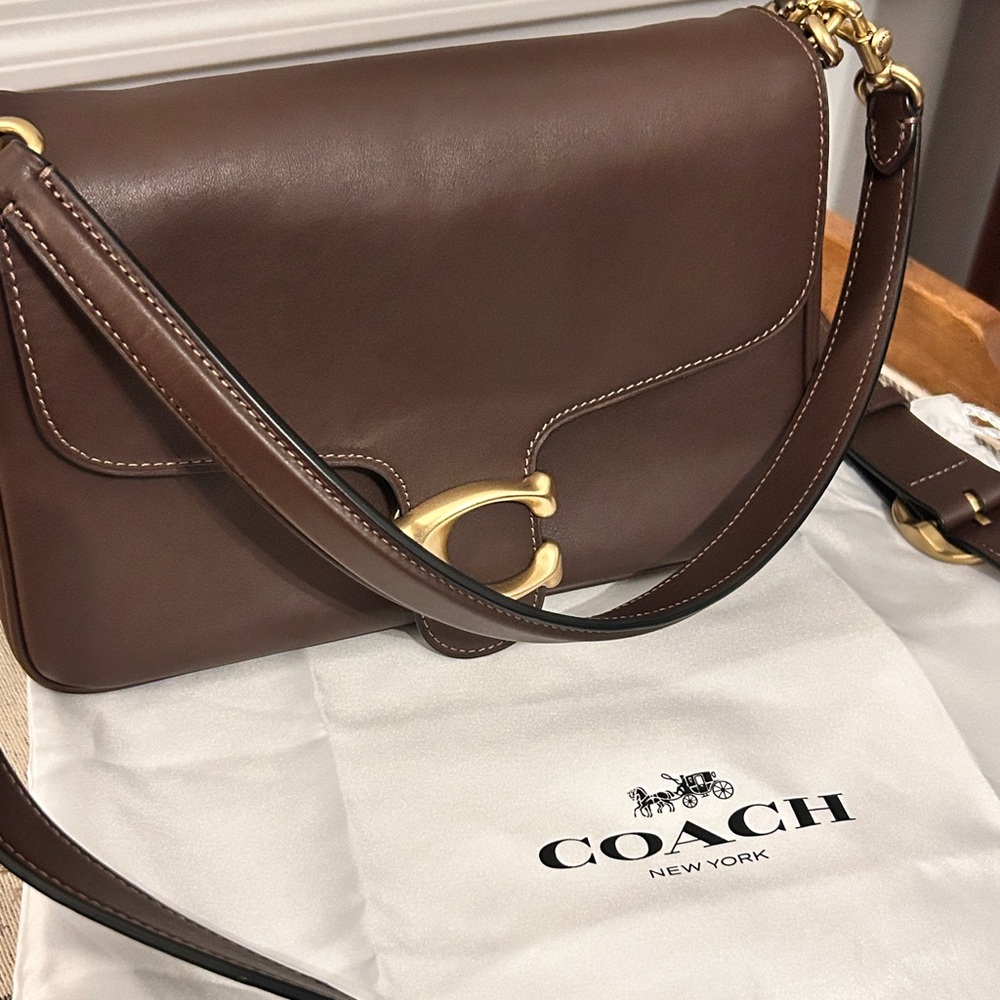 Coach Soft Tabby Shoulder Bag - Dark Brown - Picture 8 of 13